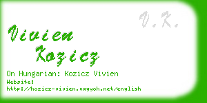 vivien kozicz business card